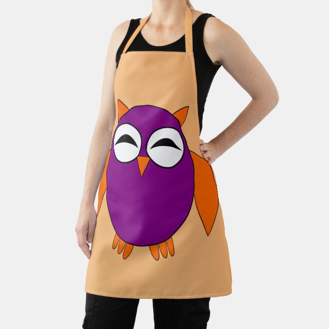 Cute Halloween Owl Apron (Insitu)