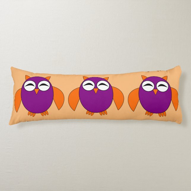 Cute Halloween Owl Body Pillow (Front)