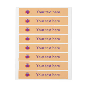 Cute Halloween Owl Customisable Labels
