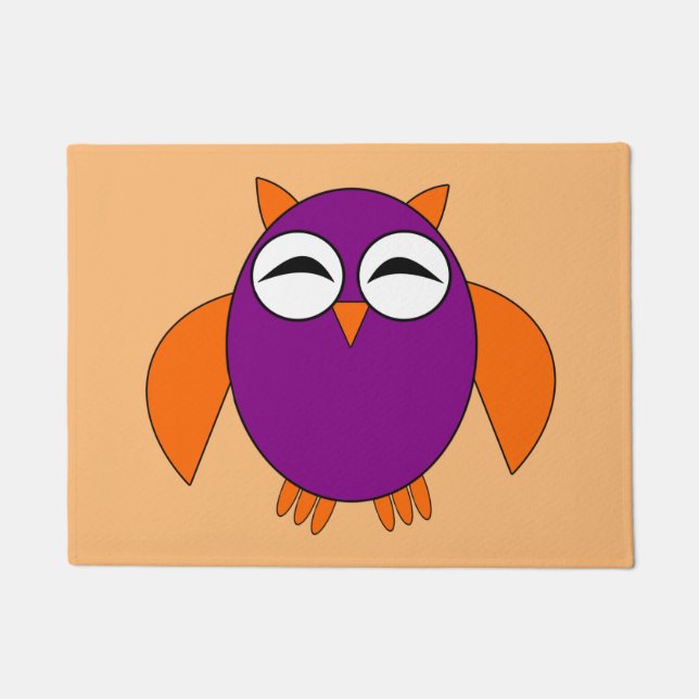 Cute Halloween Owl Doormat (Front)