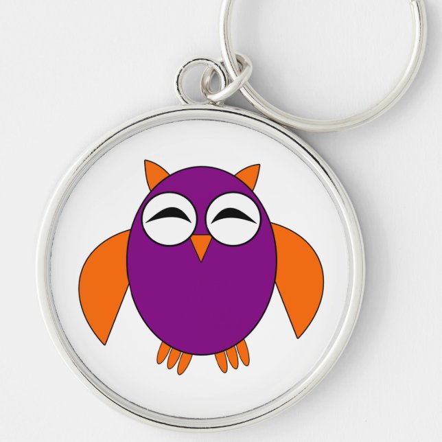 Cute Halloween Owl Keychain (Front)