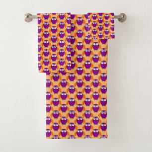 Cute Halloween Owl Patterned Towels