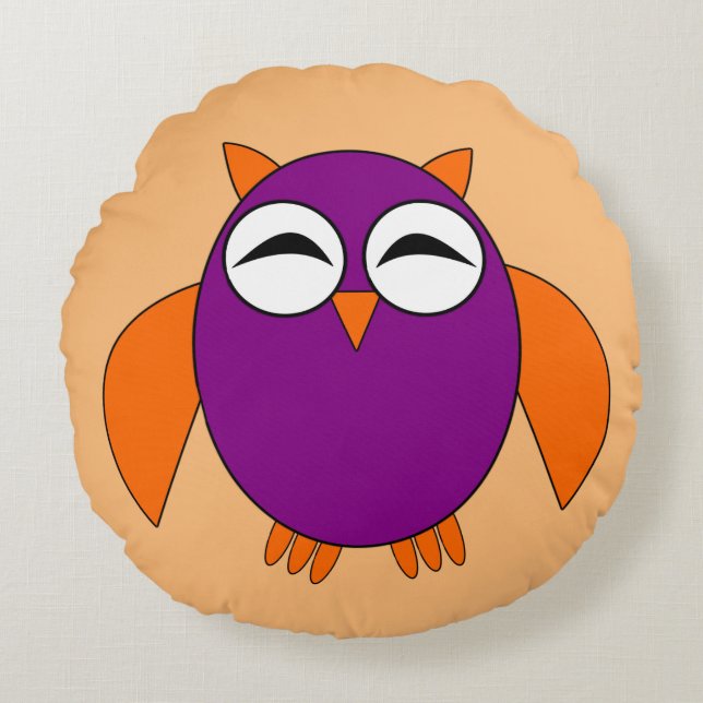 Cute Halloween Owl Pillow (Front)