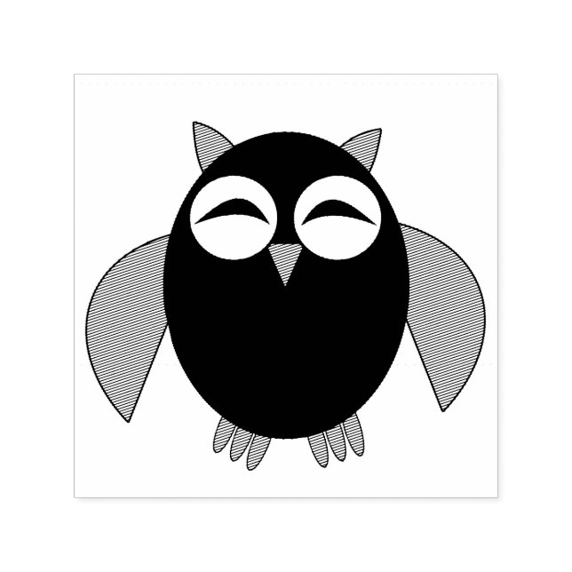 Cute Halloween Owl Self Inking Stamp (Design)
