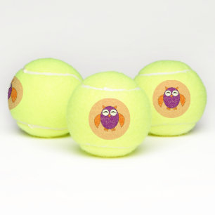 Cute Halloween Owl Tennis Balls