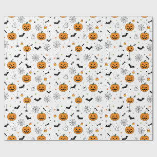 Cute Halloween Paper Pattern Wrapping Paper