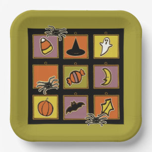 Cute Halloween Paper Plate