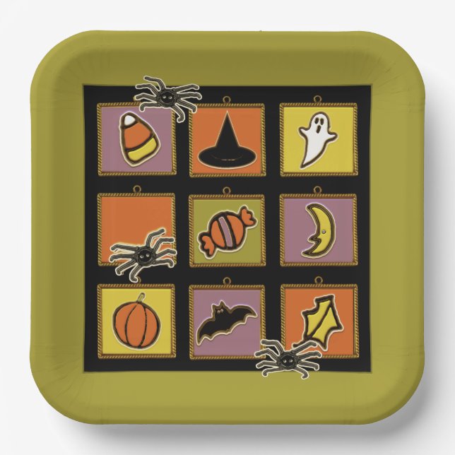 Cute Halloween Paper Plate (Front)