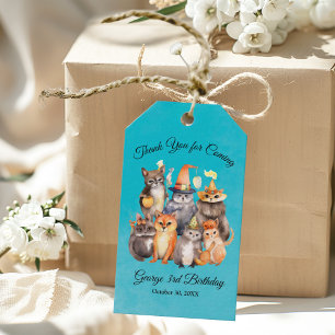  Cute Halloween Party Animals Birthday Thank You  Gift Tags