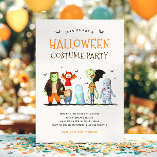 Cute Halloween Party Children Invitation