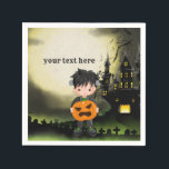 Cute Halloween party Frankenstein Napkin<br><div class="desc">Available in different products.  Did you know that you can transfer this design to any products that you want by yourself. If you don't know how,   please check my post to see how to do:  www.giftforallseason.com/blog/new-option-at-zazzle-store</div>