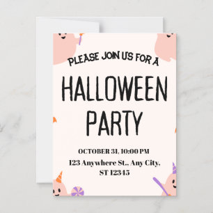 Cute Halloween Party Invitation