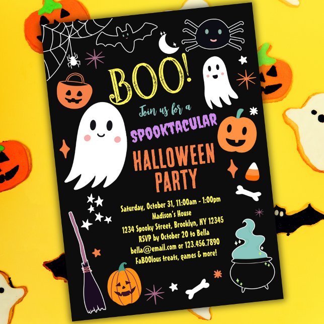 Cute Halloween Party Invitation Spooktacular (Creator Uploaded)