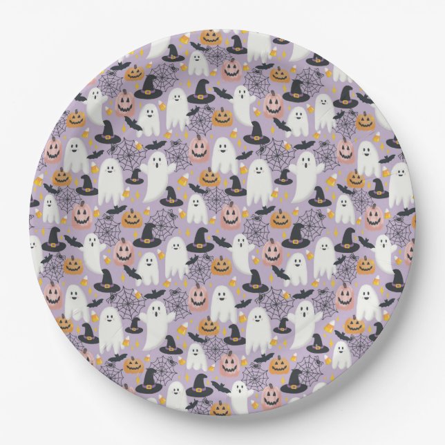Cute Halloween Party Plates (Front)