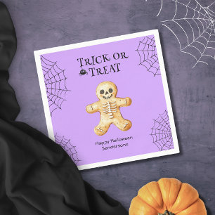 Cute Halloween Party Skeleton Personalised Napkin