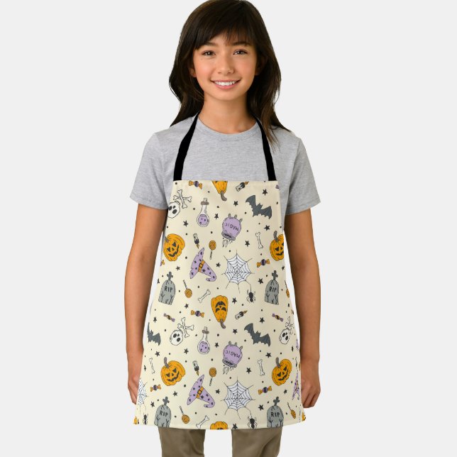 Cute Halloween Pattern Apron (Insitu)
