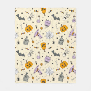 Cute Halloween Pattern Fleece Blanket