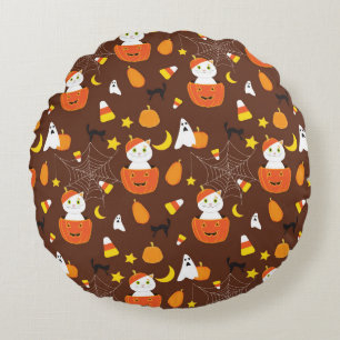 Cute Halloween pattern Round Cushion