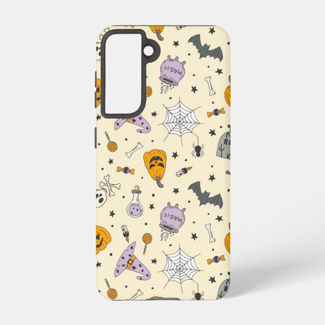 Cute Halloween Pattern Samsung Galaxy S21 Case (Back)