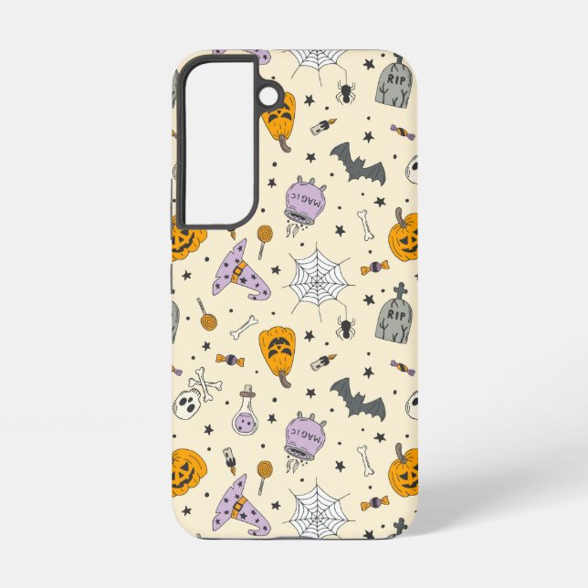Cute Halloween Pattern Samsung Galaxy S22 Case (Back)