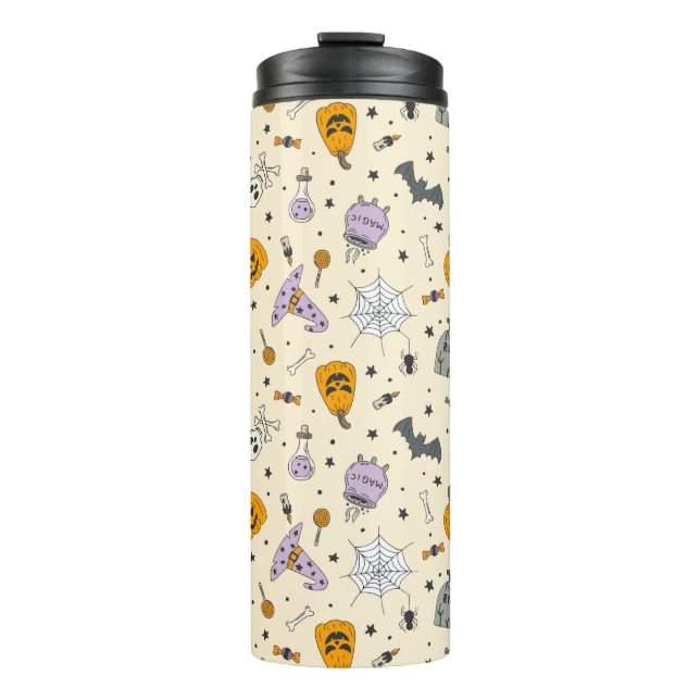 Cute Halloween Pattern Thermal Tumbler (Front)