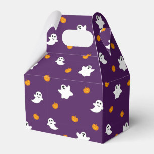 Cute Halloween Pattern with Purple Background Favour Box