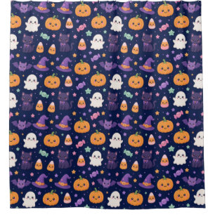 Cute Halloween patterned Shower Curtain