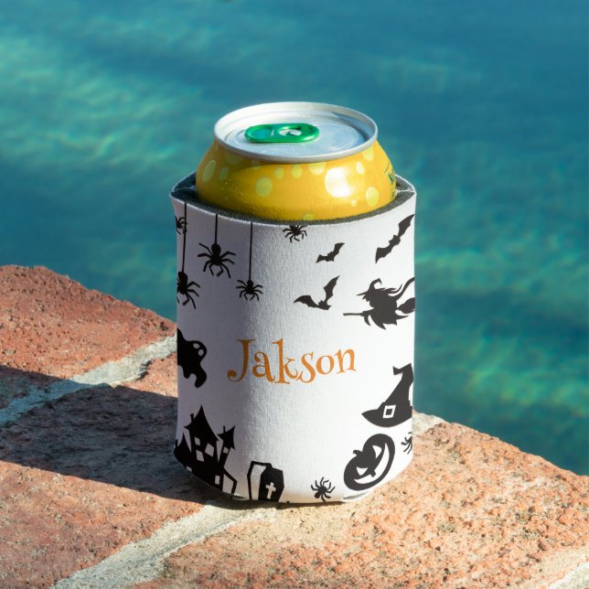 Cute Halloween Personalised Can Cooler – Custom  (In Situ Pool)