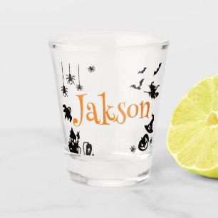 Cute Halloween Personalised Name Shot Glass 