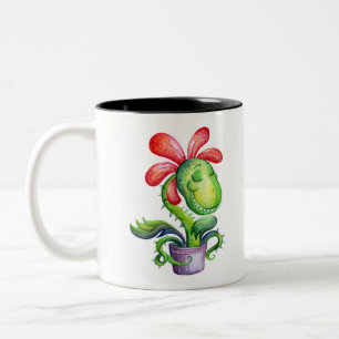 Cute halloween plane predator Two-Tone coffee mug
