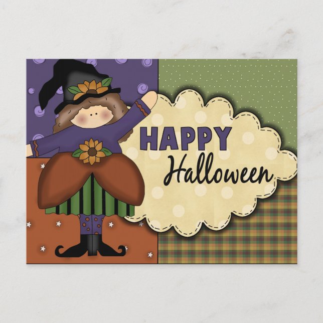 Cute Halloween Postcard (Front)