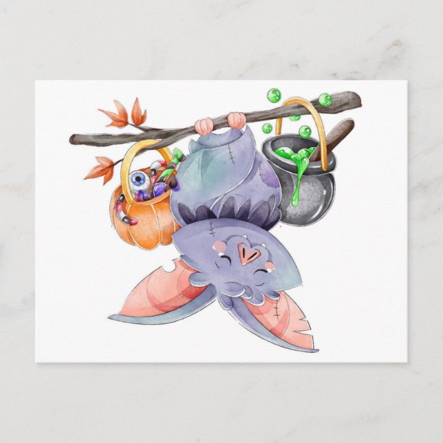 Cute Halloween Postcard (Front)