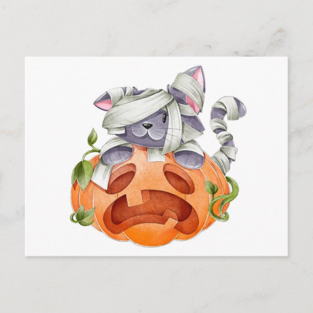 Cute Halloween Postcard (Front)