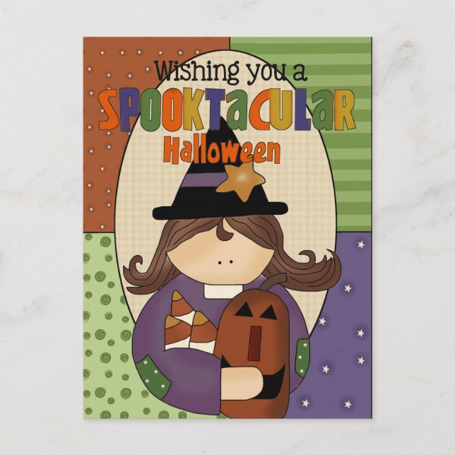 Cute Halloween Postcard (Front)