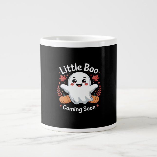 Cute Halloween Pregnancy Announcement Large Coffee Mug (Front)