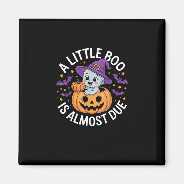 Cute Halloween Pregnancy Announcement Magnet (Front)