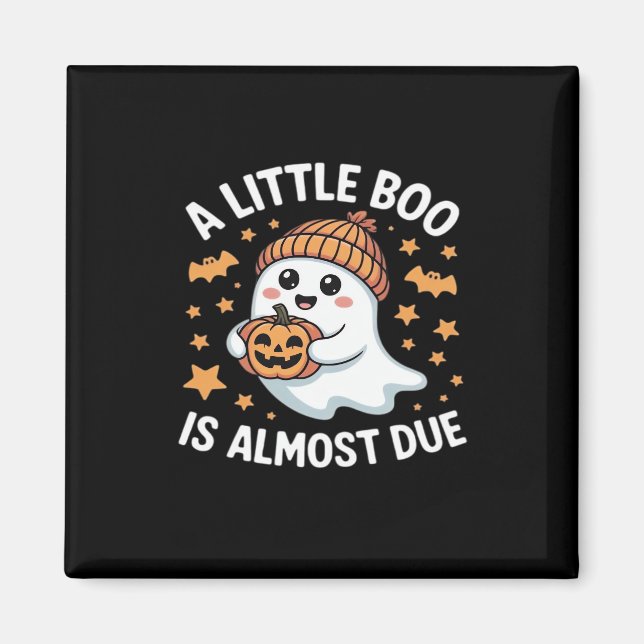 Cute Halloween Pregnancy Announcement Magnet (Front)