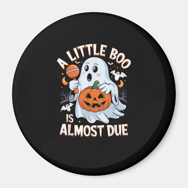 Cute Halloween Pregnancy Announcement Magnet (Front)