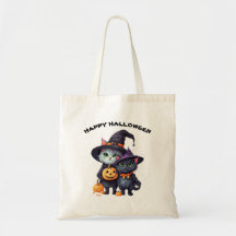 cute Halloween pumpkin and black cats gift