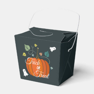 Cute Halloween Pumpkin and Ghosts Trick or Treat  Favour Box