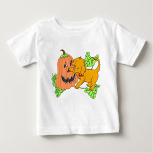 Cute Halloween Pumpkin and Puppy Baby T-Shirt