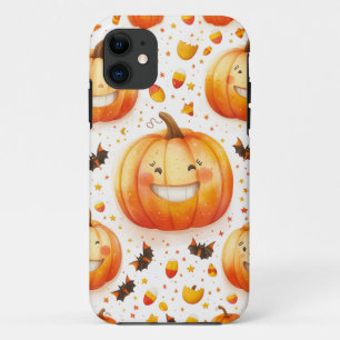 Cute Halloween pumpkin illustration design iPhone 11 Case