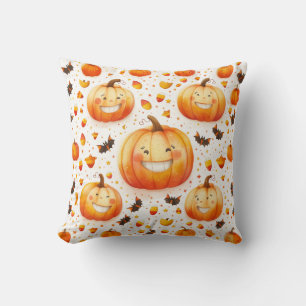 Cute Halloween pumpkin illustration design Cushion