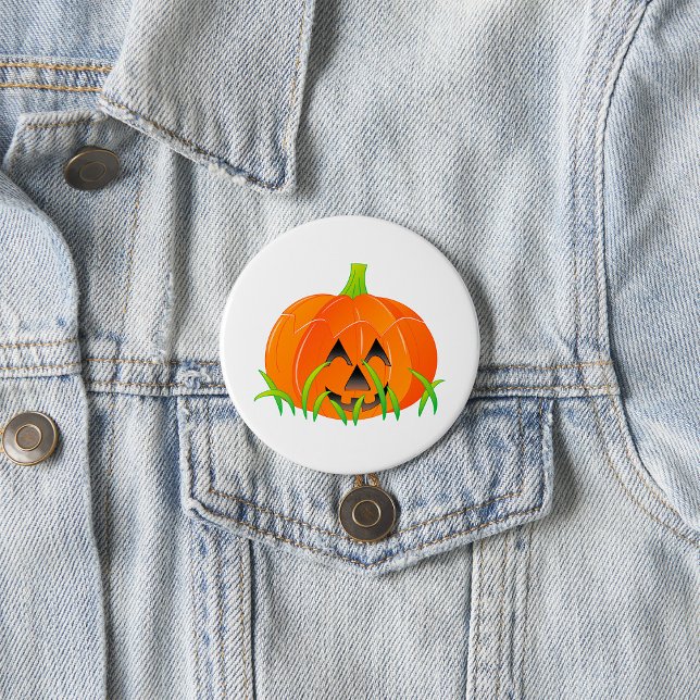 Cute Halloween Pumpkin Jack-O-Lantern 7.5 Cm Round Badge (Creator Uploaded)