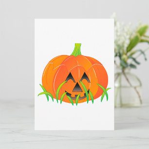 Cute Halloween Pumpkin Jack-O-Lantern Invitation