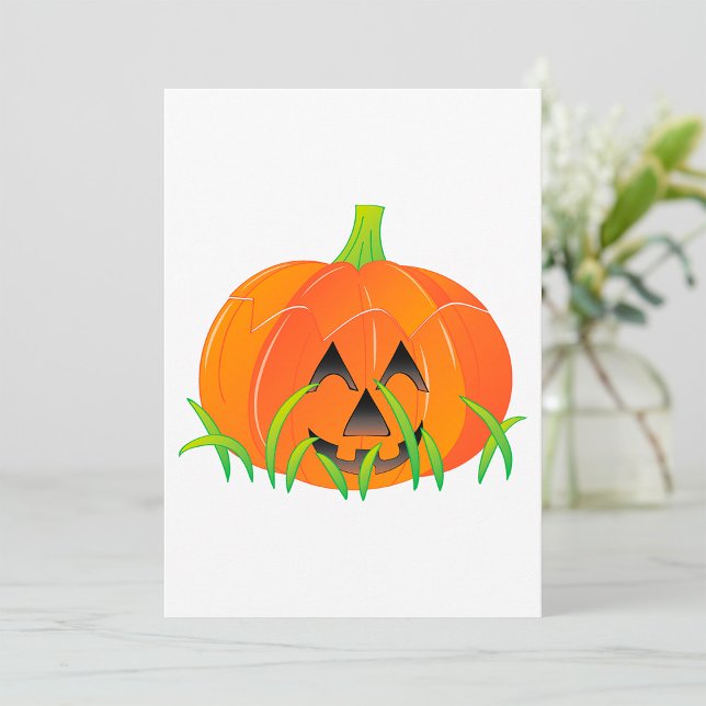 Cute Halloween Pumpkin Jack-O-Lantern Invitation (Creator Uploaded)
