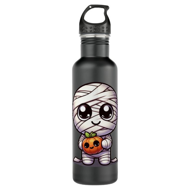 Cute Halloween pumpkin/mummy  710 Ml Water Bottle (Front)