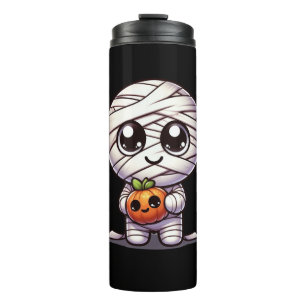 Cute Halloween pumpkin/mummy Thermal Tumbler