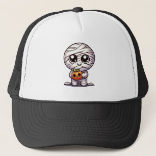 Cute Halloween pumpkin/mummy Trucker Hat