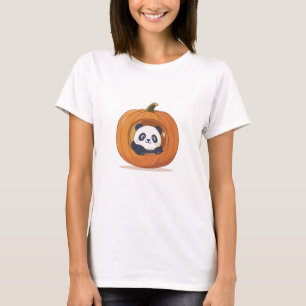 Cute Halloween Pumpkin Panda T-Shirt